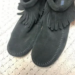Bottines Minnetonka Concho Feather - Taille 36 - Cuir Nubuck Marron - Portées 3x, Comme Neuves
